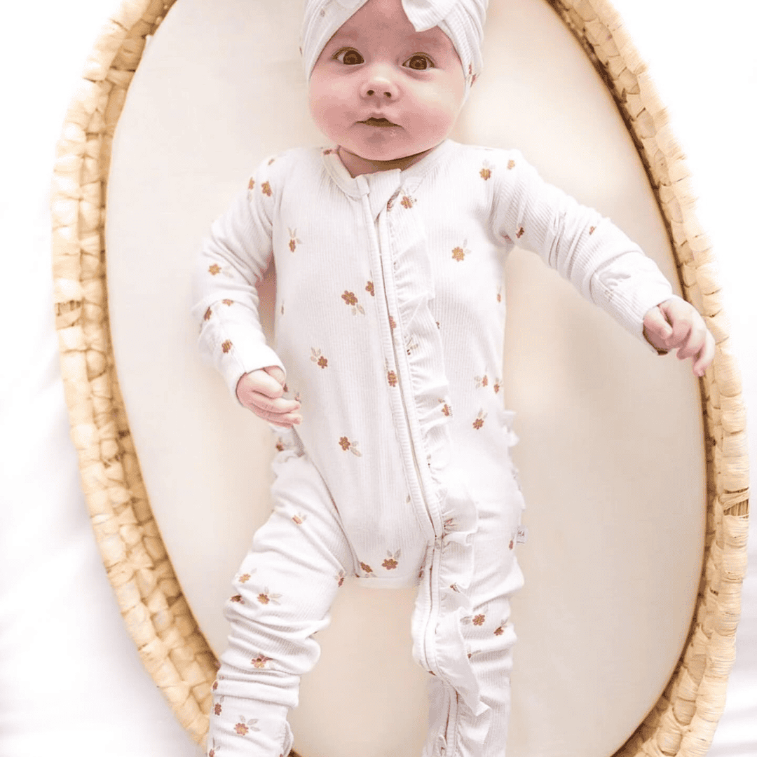 Ruffle zipper sleeper sale