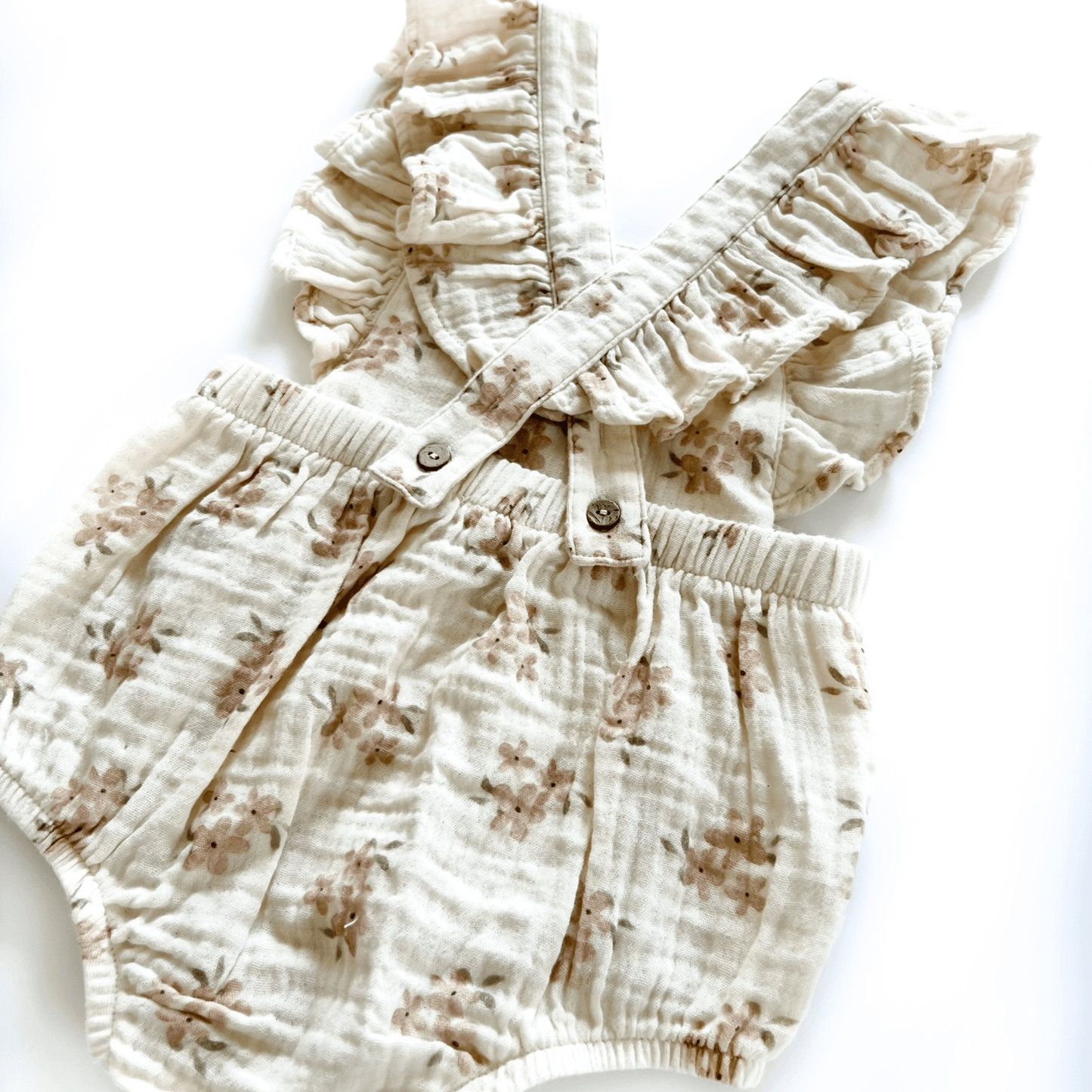 Luna Floral Cotton Muslin Romper
