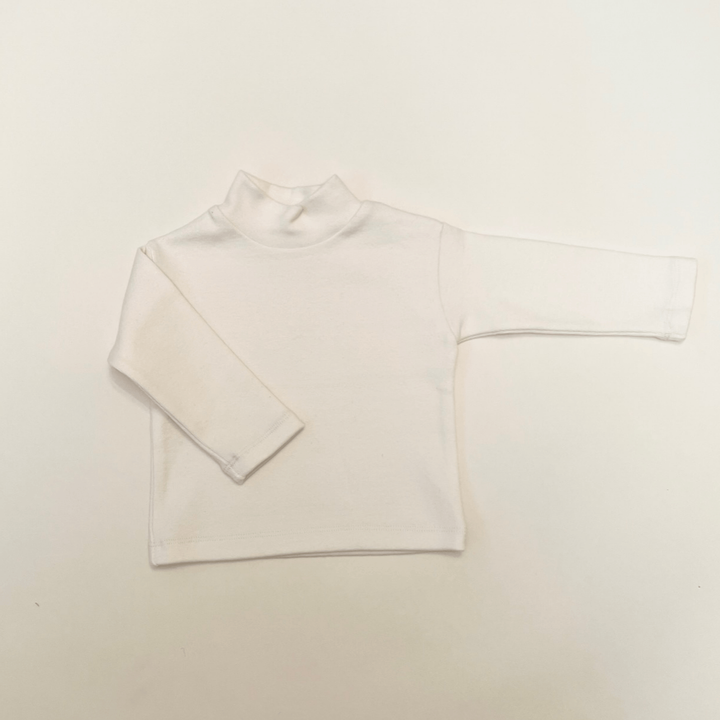 Long sleeve mock neck top - Ivory