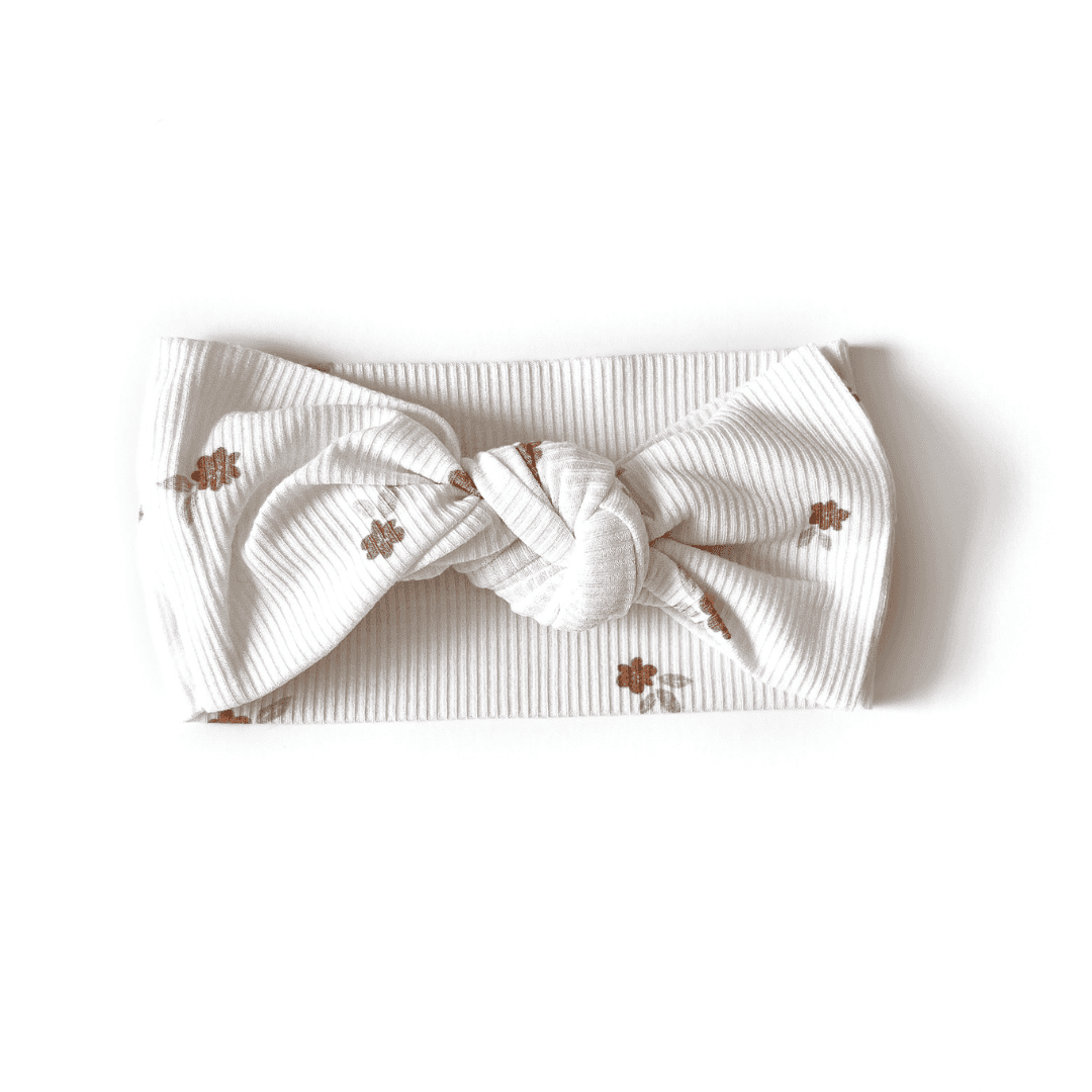 Fleur Ribbed Bamboo Bow Headband