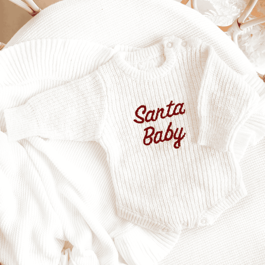 Santa Baby Knit Romper