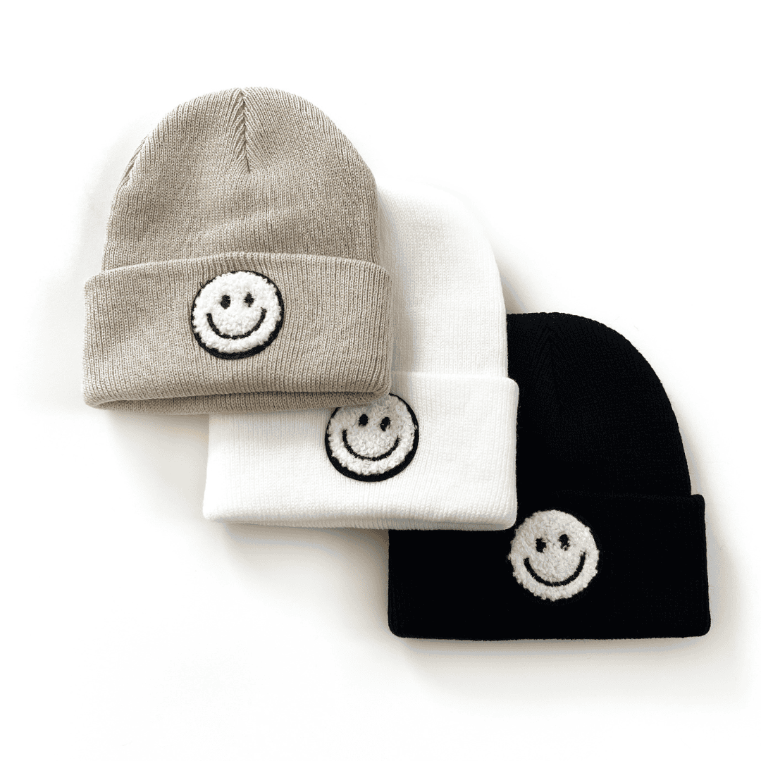 Smiley Face Beanie - Three colorways