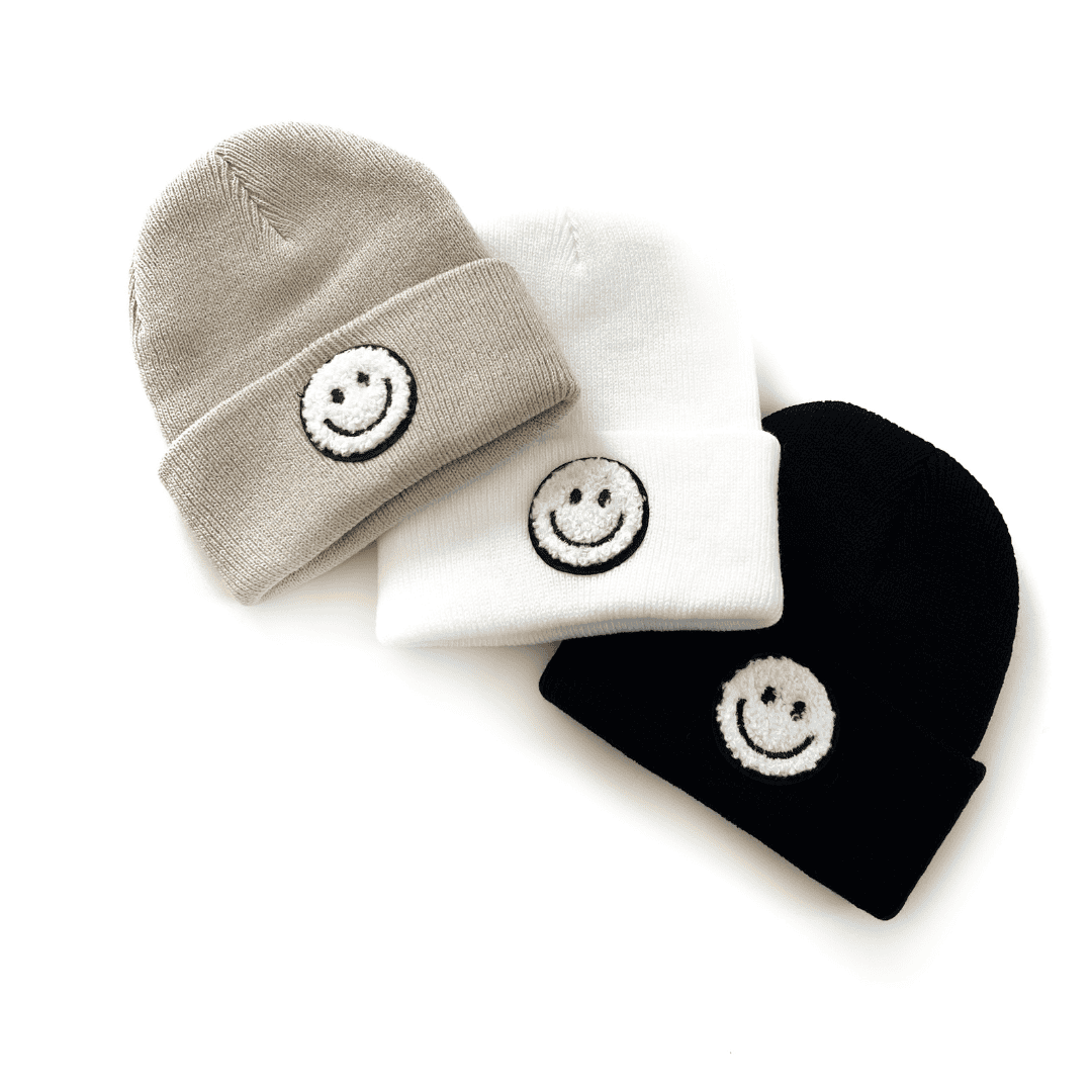 Smiley Face Beanie - Three colorways