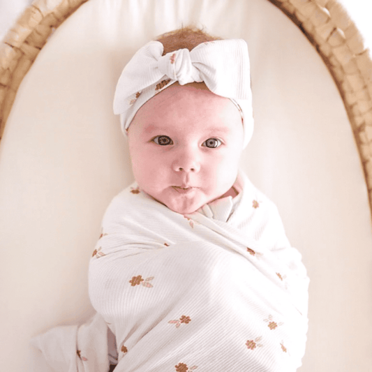 Fleur Ribbed Bamboo Bow Headband