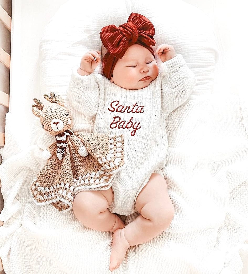 Santa Baby Knit Romper