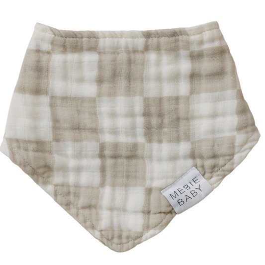 Taupe Checkered Bib