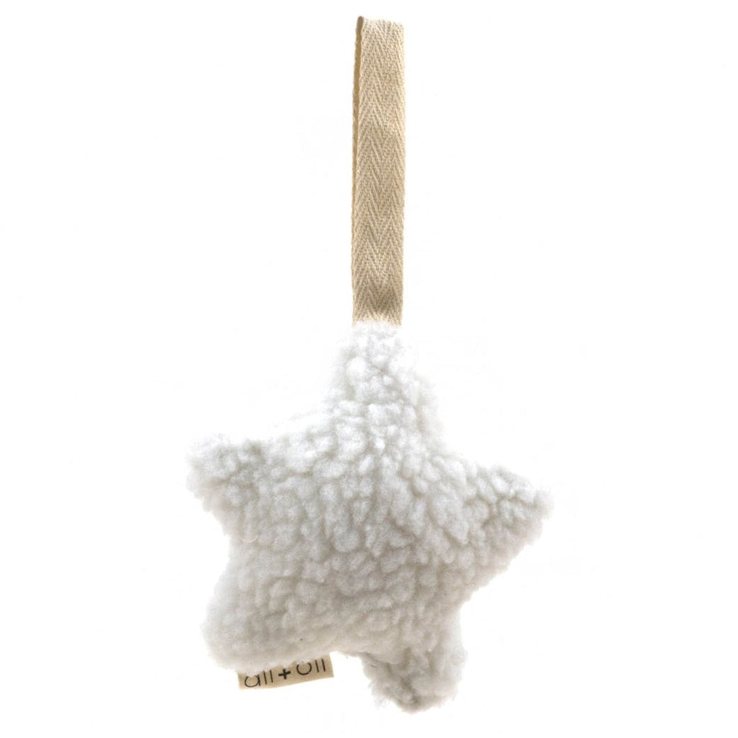 Teddy Star Pacifier Holder - White