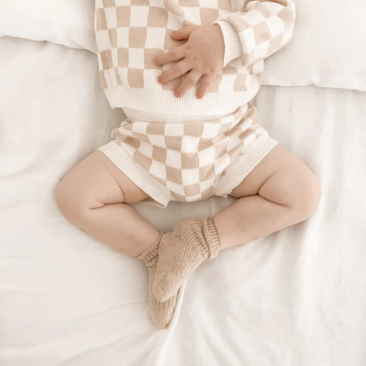 Checkered Jacquard Organic Cotton Bloomers