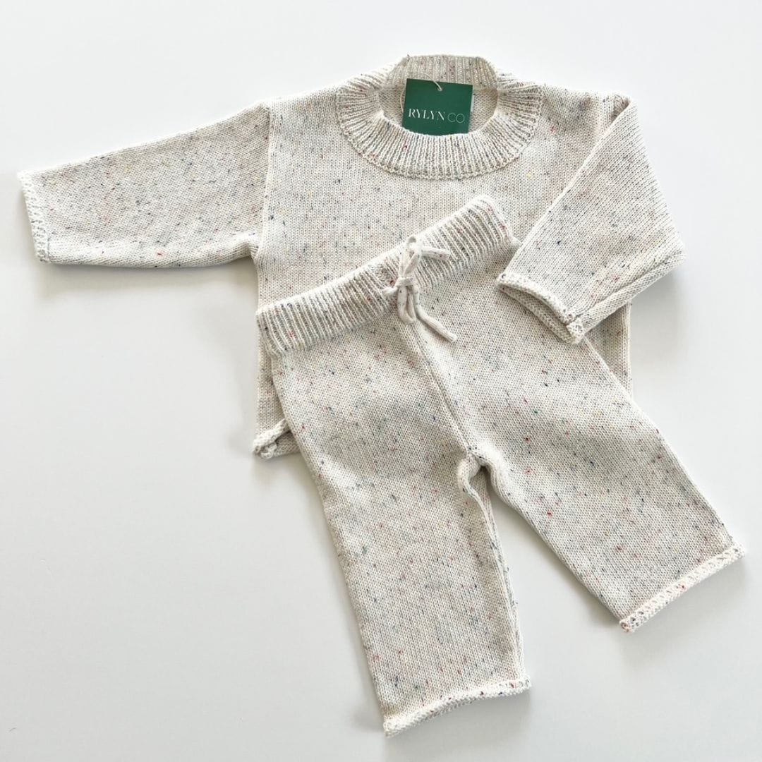 Dylan Knit set - White Sprinkles