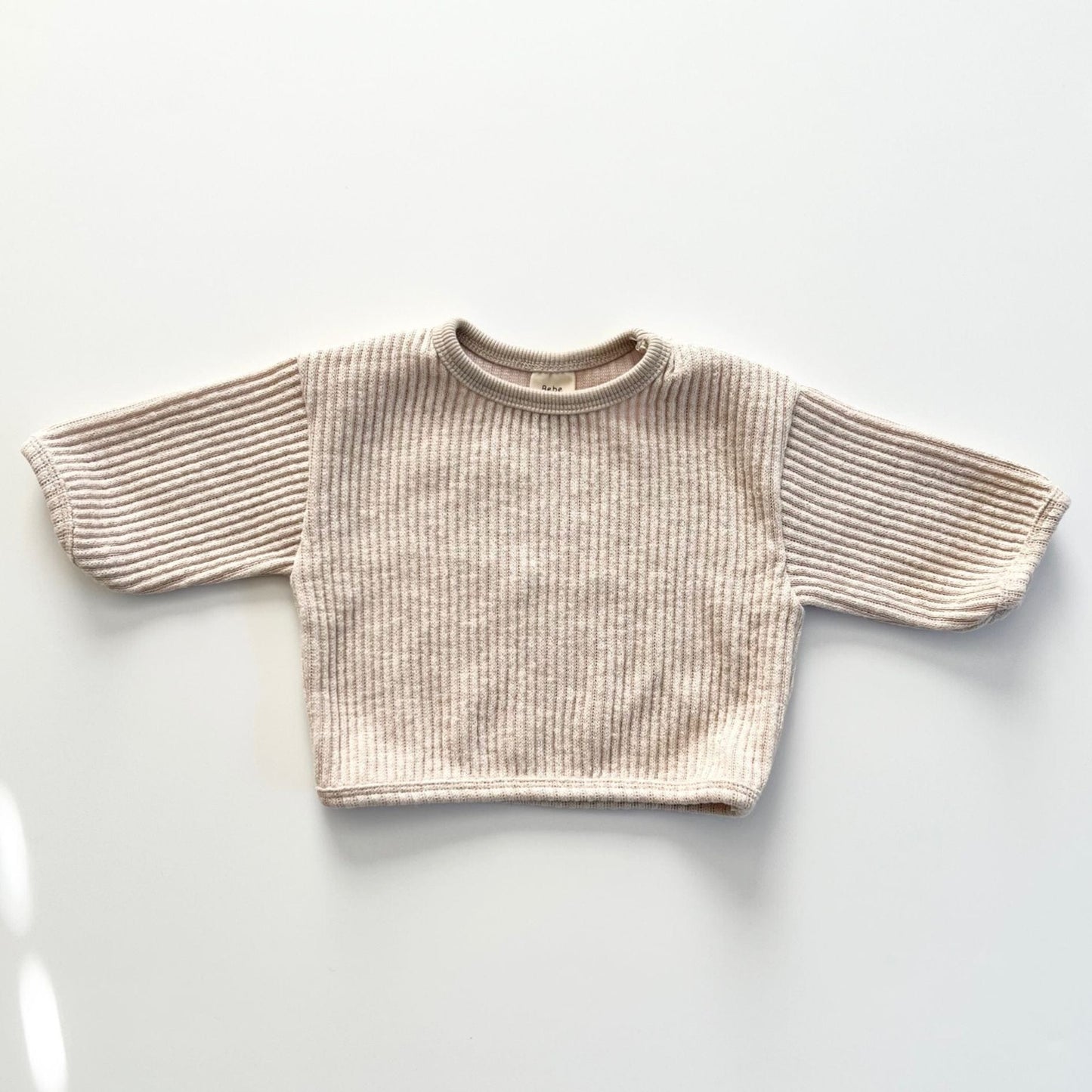 Ribbed cozy long sleeve top  - two colorways