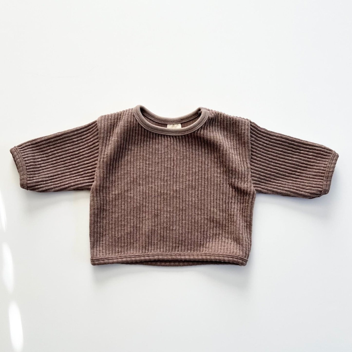 Ribbed cozy long sleeve top  - two colorways