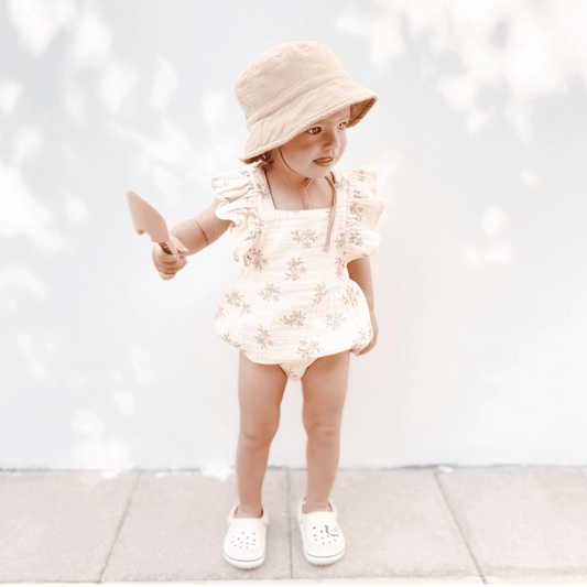 Luna Floral Cotton Muslin Romper