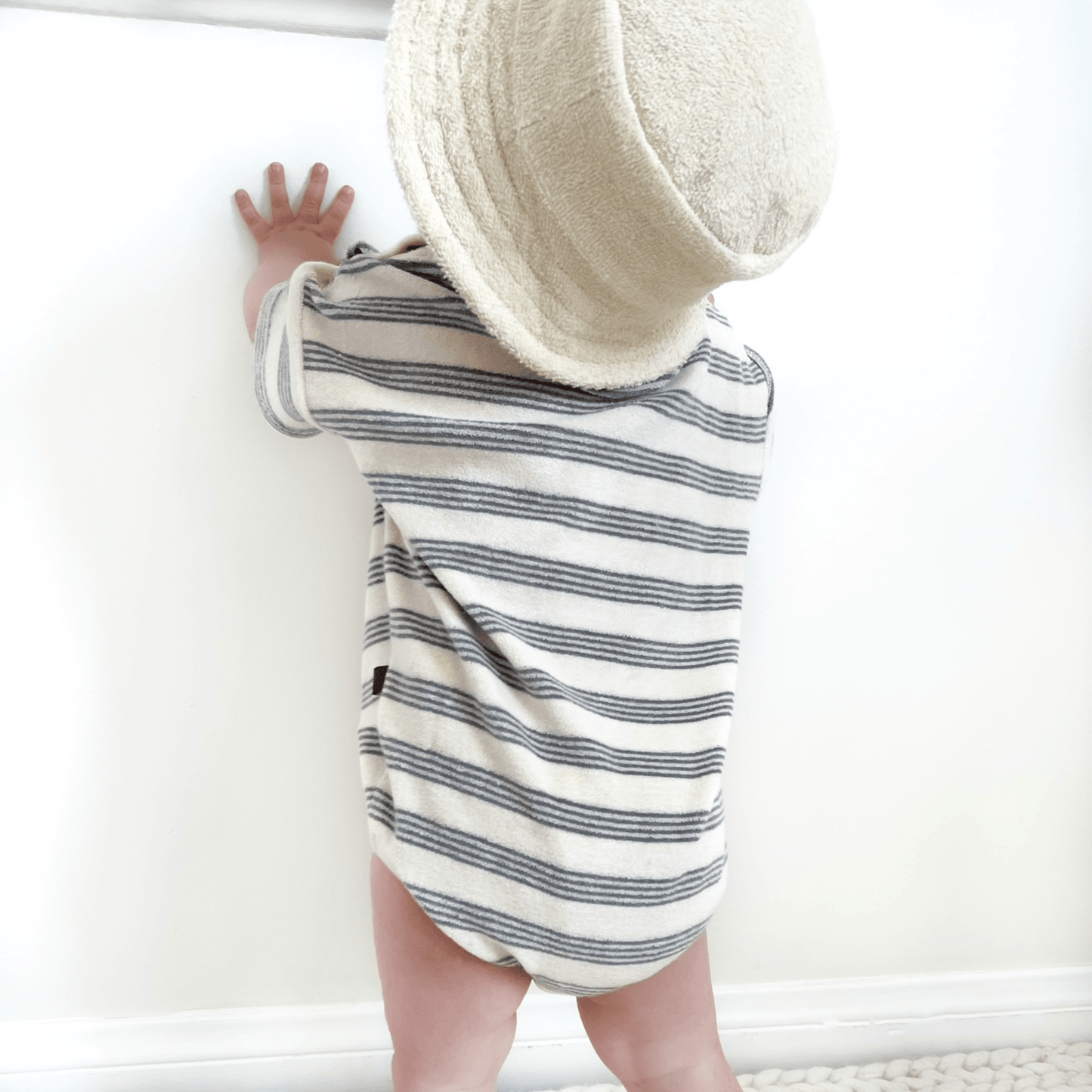 Walker Organic Stripe Terry Romper