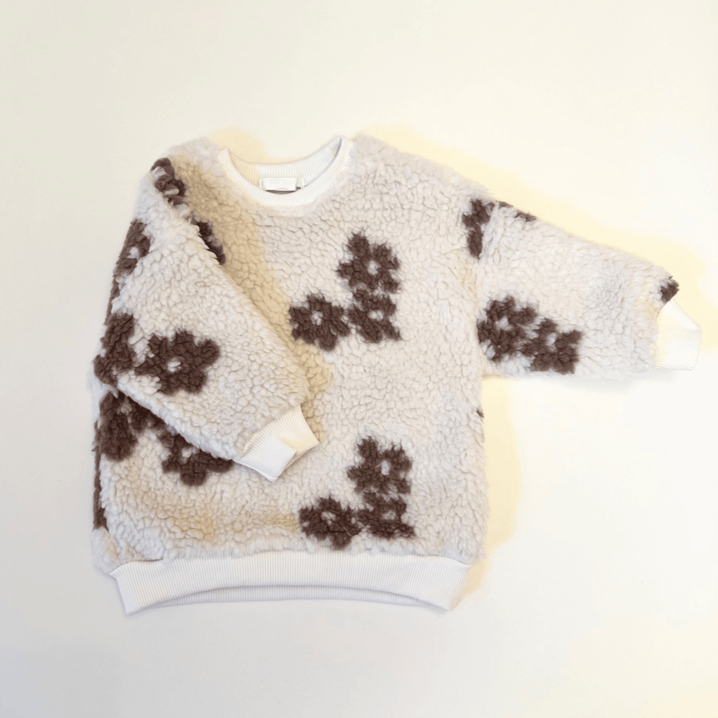 Sherpa Daisy Crewneck Sweatshirt - Ivory