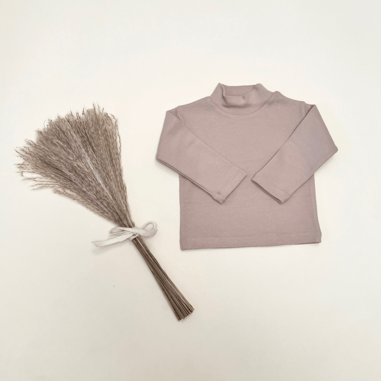 Long sleeve mock neck top - Grey