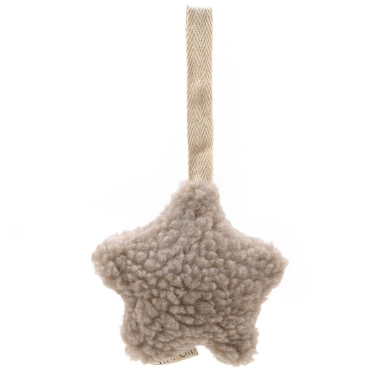 Teddy Star Pacifier Holder - Sand